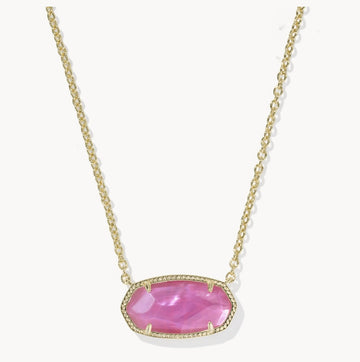 KENDRA SCOTT- Elisa Gold Statement Pendant Necklace in Azalea Illusion